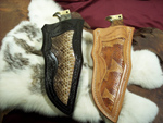 The Defender in Custom Sheaths with snake inlays